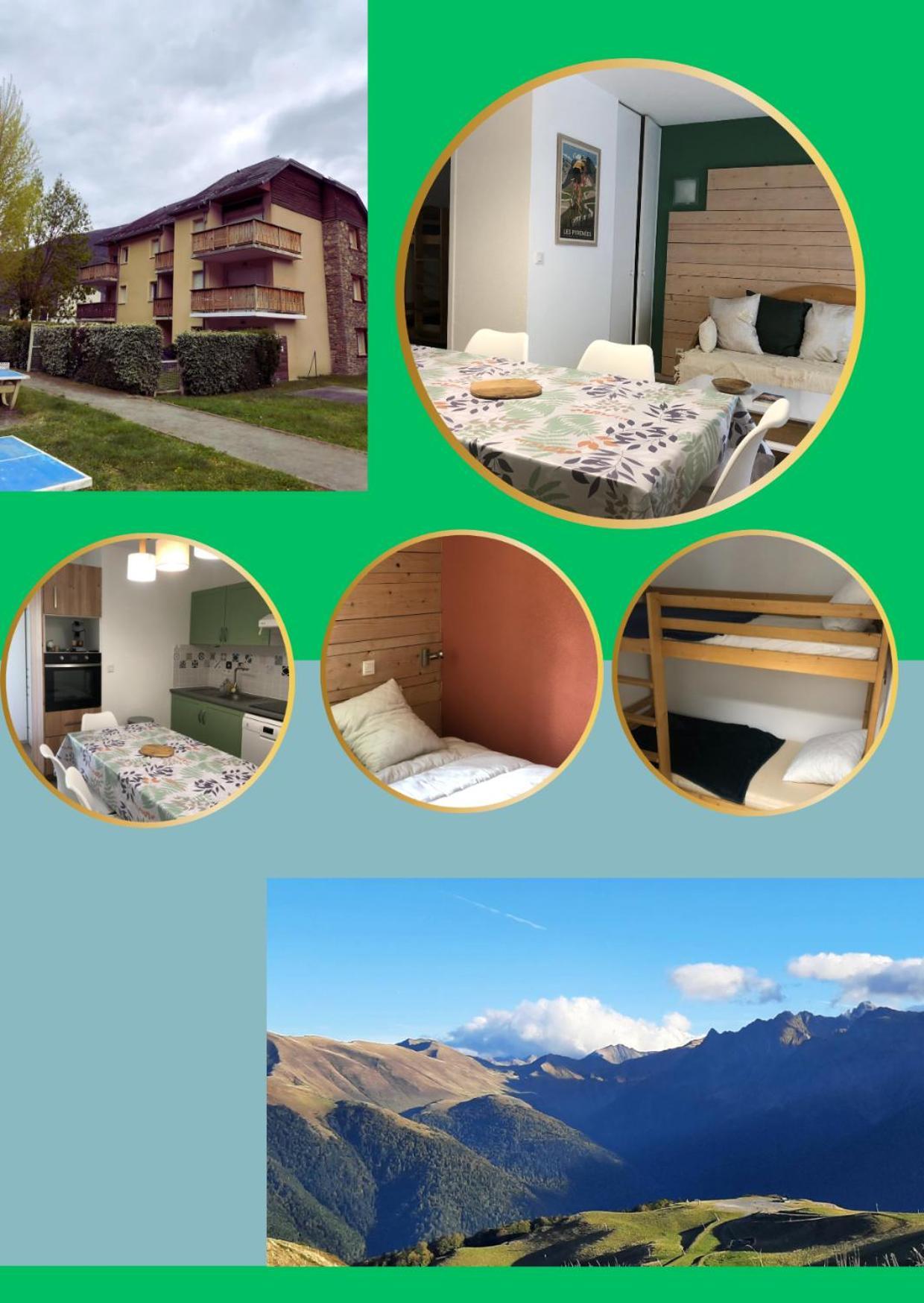 Appart T 3 Bagneres-De-Luchon Vue Montagne - Piscine Mi Juin Dış mekan fotoğraf